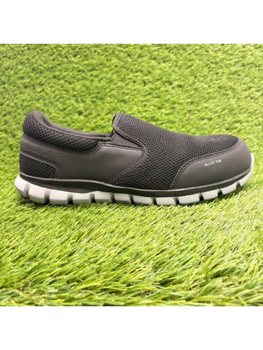 Reebok Sublite Cushion Mens Size 8.5E Black Gray Composite Toe Safety Work Shoes